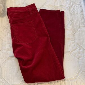 Women's Loft Deep Red Corduroy Jeans